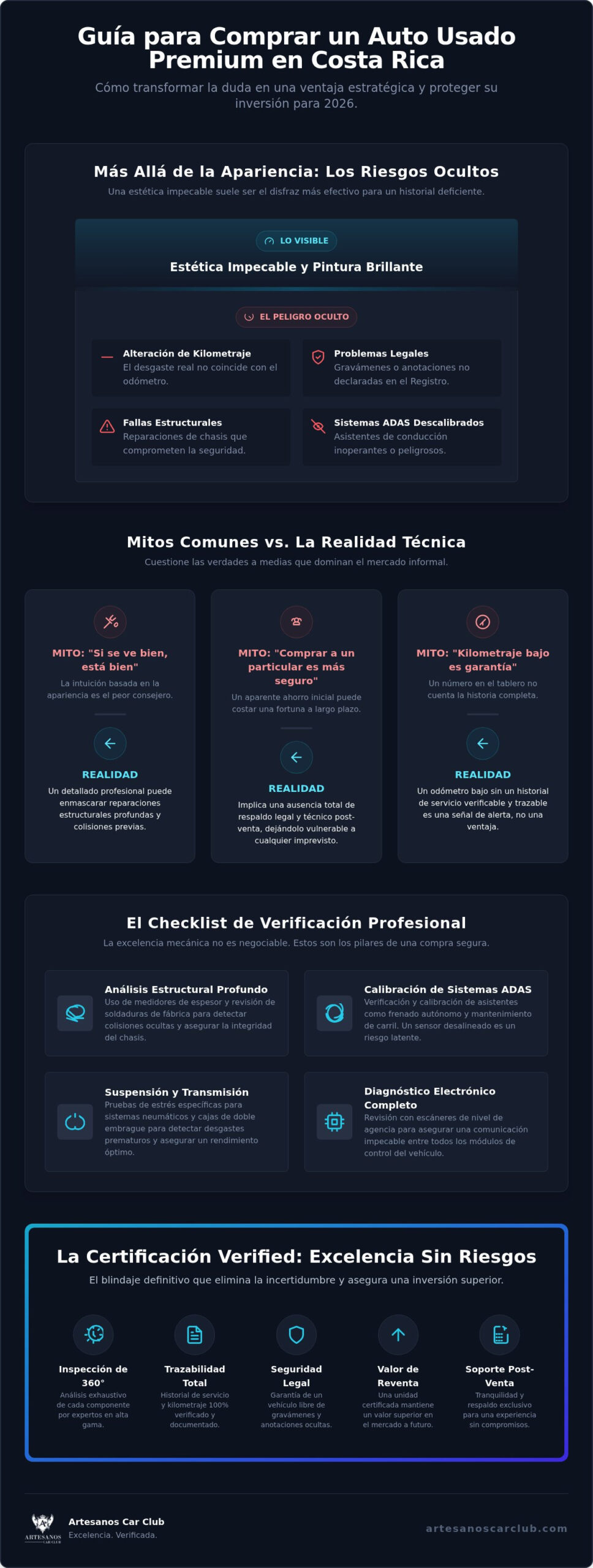 Seguridad al comprar carro usado en Costa Rica: Mitos y realidades para 2026